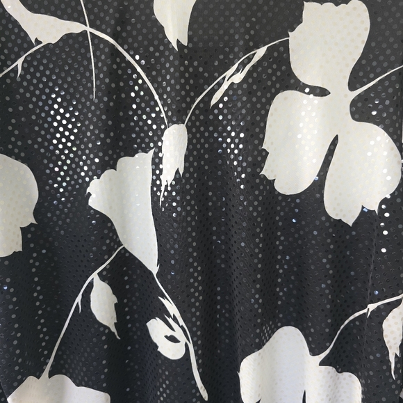 Drapers And Damon's Shimmery Button Up Shirt Women Sz L Floral Glitter Excellen - Picture 12 of 12